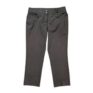 Adidas Pants Womens 12 Grey Straight Stretch Flat Front Performance Golf Chino